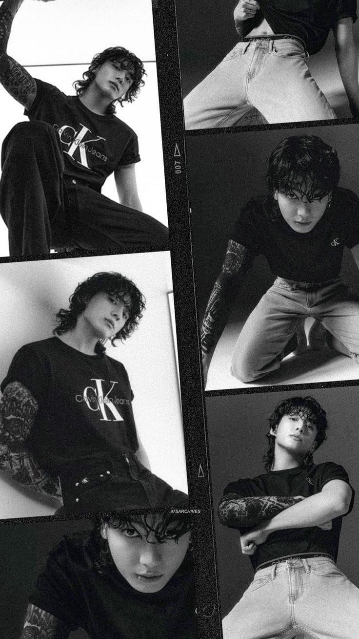 collage KOOKIE FUE TENDENCIA EN X — CALVIN KLEIN