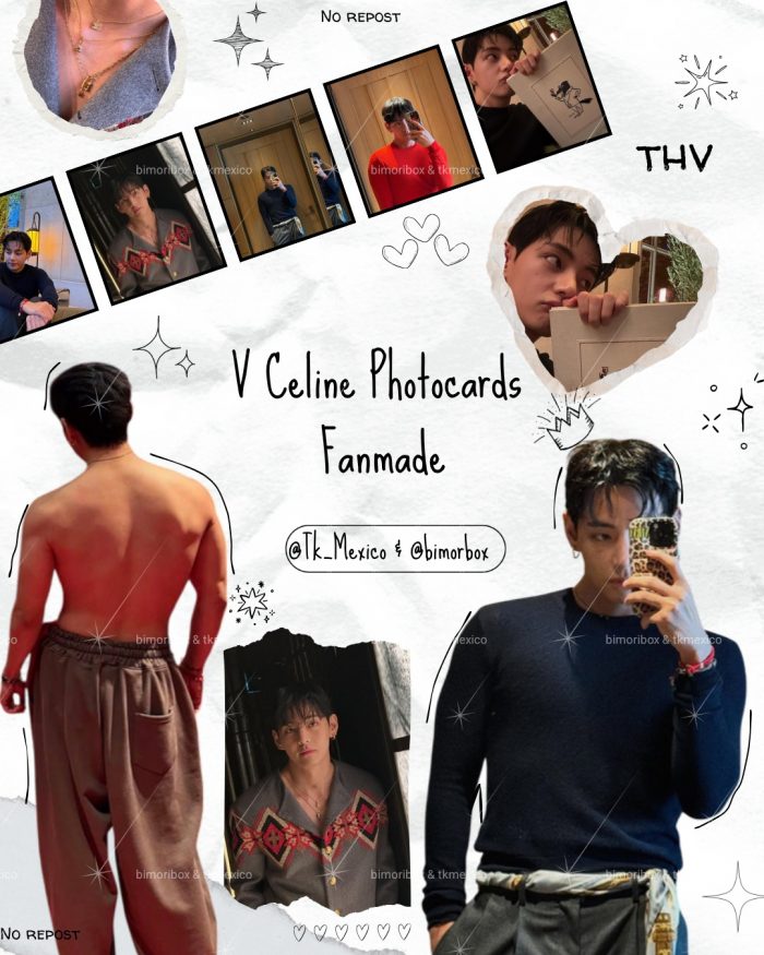 [FREEBIE] Photocards Fanmade – V x CELINE Pari