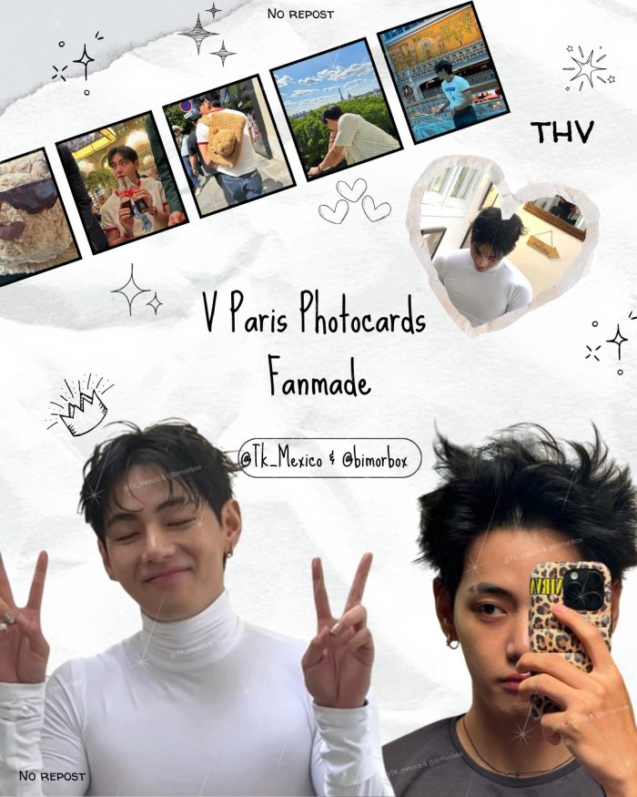 Photocards Fanmade – V en Paris