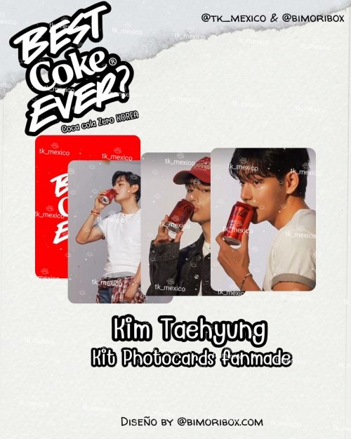 PACK FANMADE: Photocards de V x Coca Cola Zero Fanmade Gratis