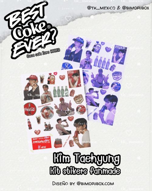 PACK FANMADE: STIKERS de V x Coca Cola Zero Fanmade