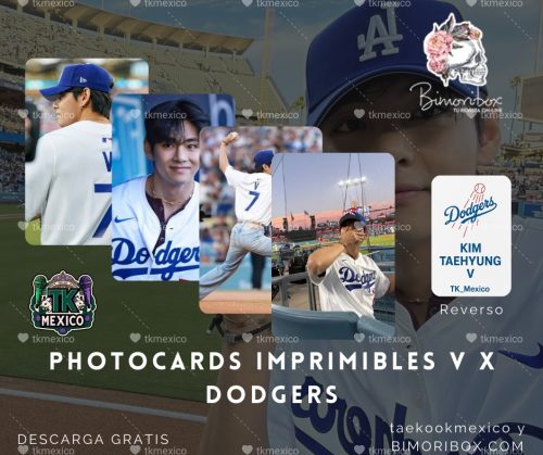 TAEHYUNG X DODGERS PHOTOCARDS FANMADE GRATIS