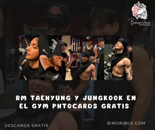 TAEKOOK Y RM EN EL GYM PHOTOCARDS FANMADE GRATIS