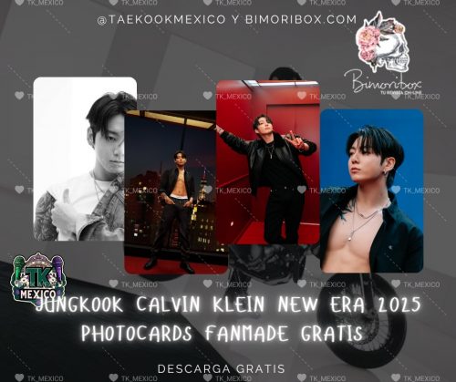 JUNGKOOK  X CALVIN KLEIN PHOTOCARDS FANAMDE GRATIS