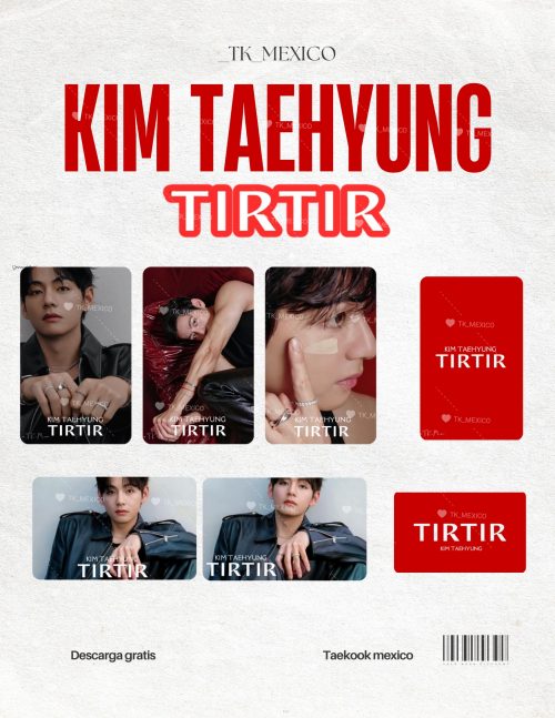 KIM TAEHYUNG X TIRTIR PHOTOCARDS FANMADE GRATIS