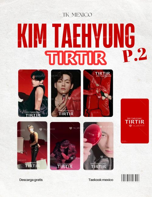 KIM TAEHYUNG X TIRTIR P2 PHOTOCARDS FANMADE GRATIS