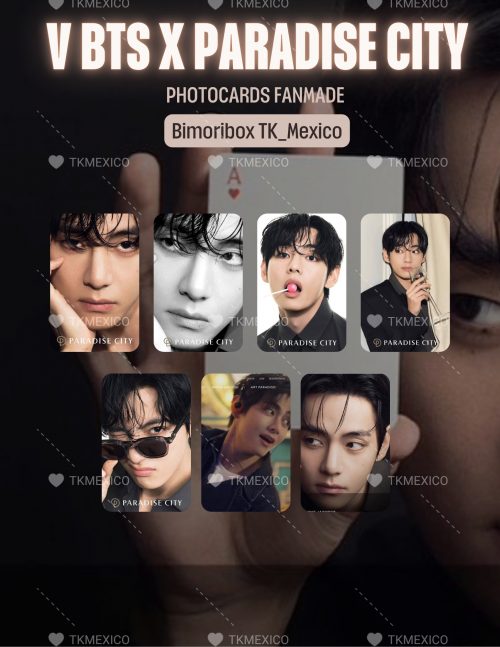 뷔 V X PARADISE CITY PHOTOCARDS FANMADE GRATIS