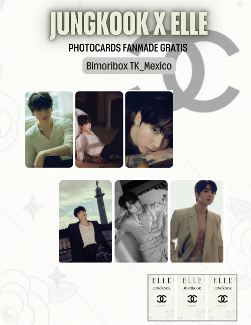 JUNGKOOK  X ELLE KOREA PHOTOCARDS FANMADE GRATIS | DESCARGA