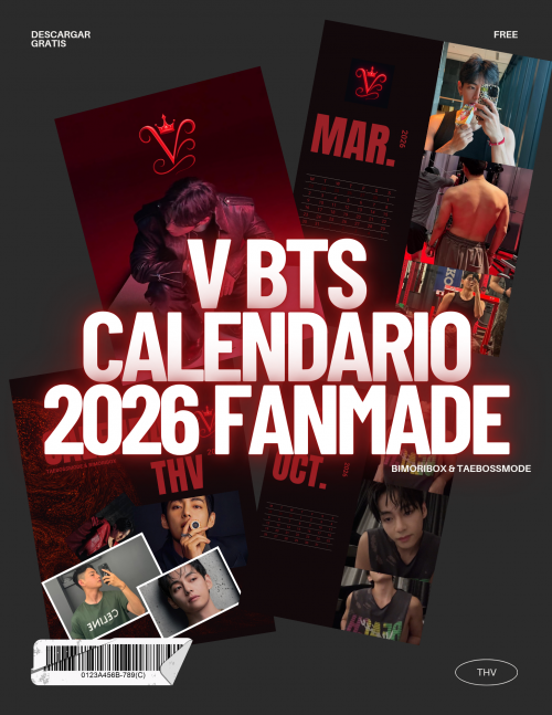 뷔 V X TAEBOSSMODE Y BIMORIBOX CALENDARIO 2026 FANMADE GRATIS