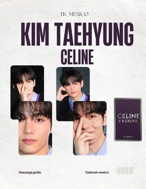 뷔 V X CELINE EVENT PHOTOCARDS FANMADE GRATIS