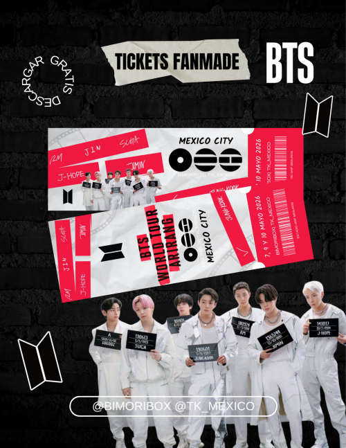 tickets fanmade de BTS ARIRANG — México City