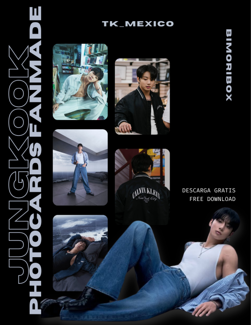 JUNGKOOK X CALVIN KLEIN 90' COLECCIÓN PHOTOCARDS FANAMDE GRATIS