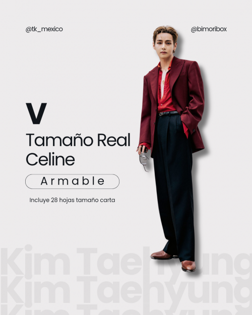 TAEKOOK COLLECTION | V x CELINE — LIFE-SIZE STANDEE FANMADE GRATIS