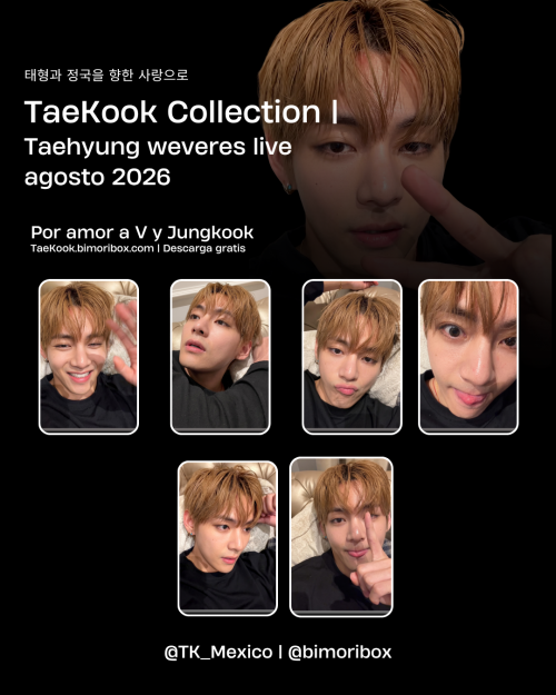TAEKOOK COLLECTION | TAEHYUNG WEVERSE LIVE — PHOTOCARDS FANMADE GRATIS